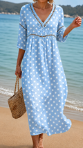 Soft Polka Dot Beach Dress