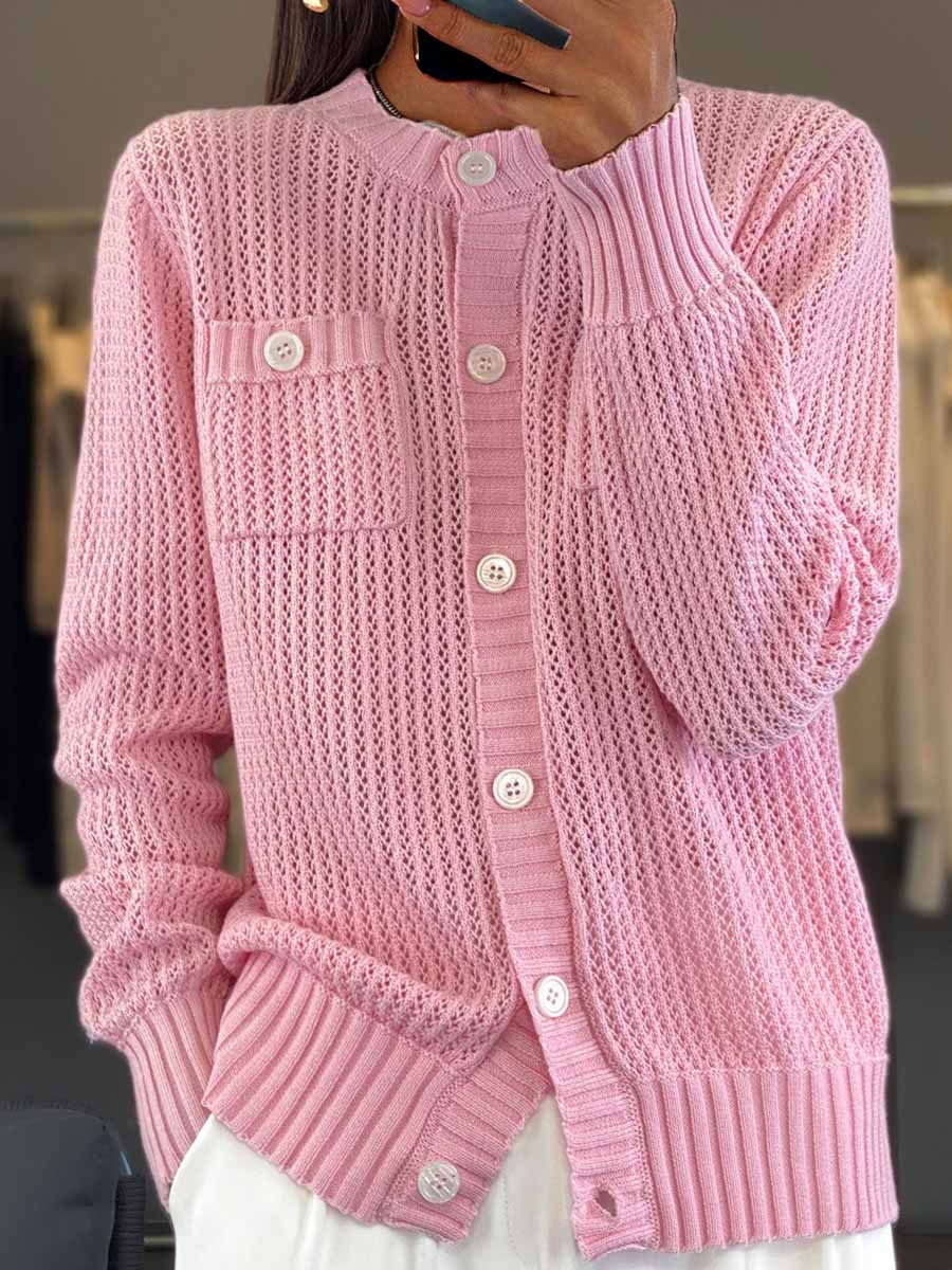 Madeline | Women’s Elegant Chest Pocket Cardigan