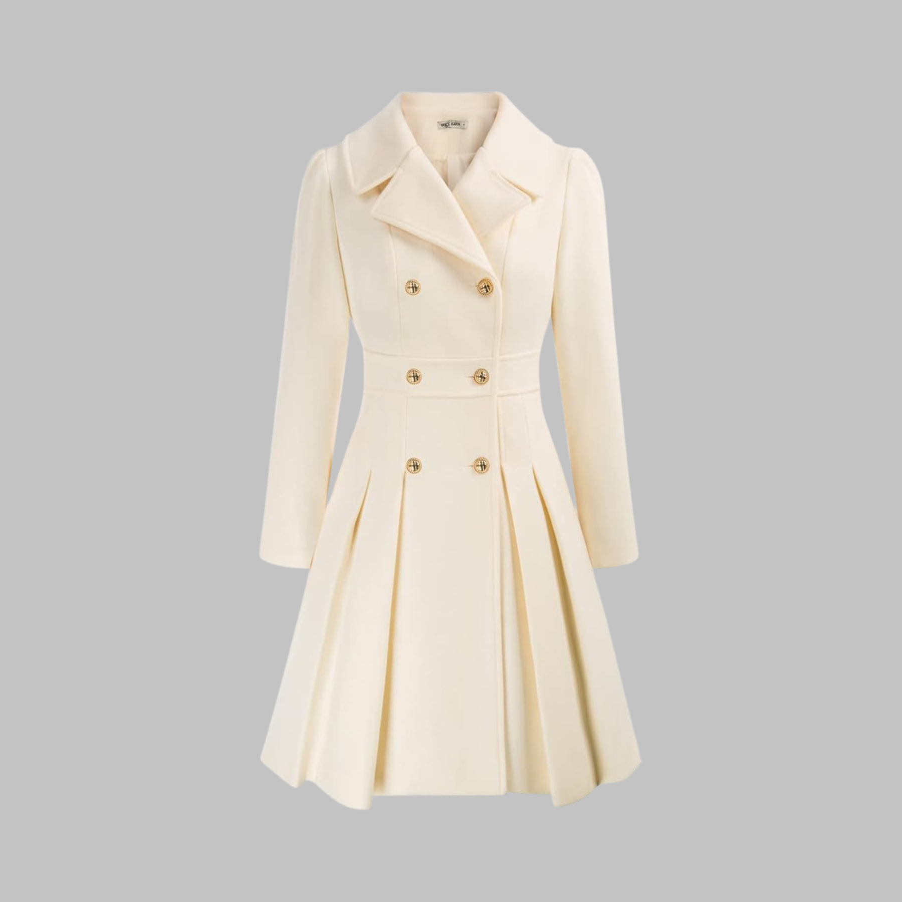 Dami - Elegant Double-Breasted Long-Sleeve Coat