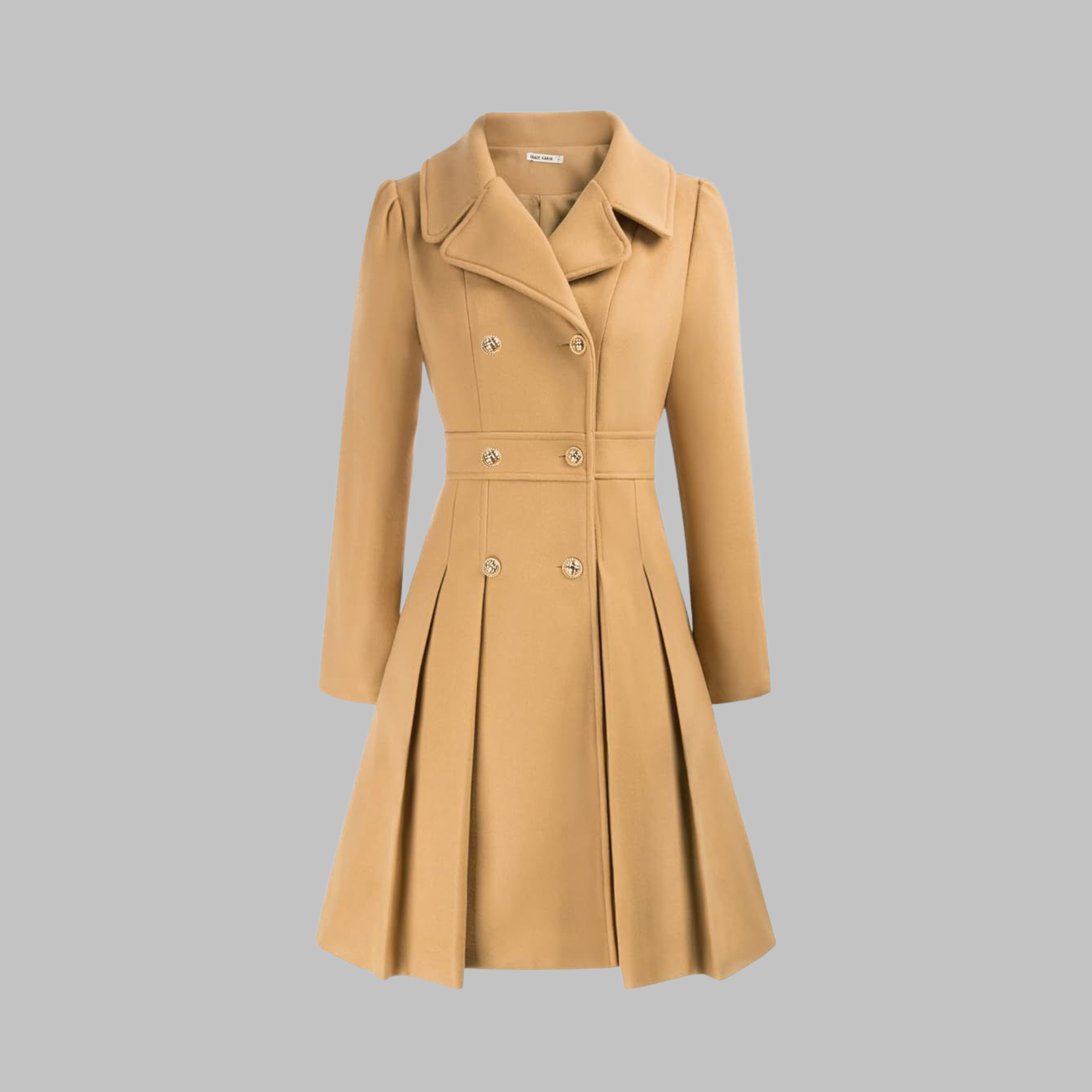 Dami - Elegant Double-Breasted Long-Sleeve Coat