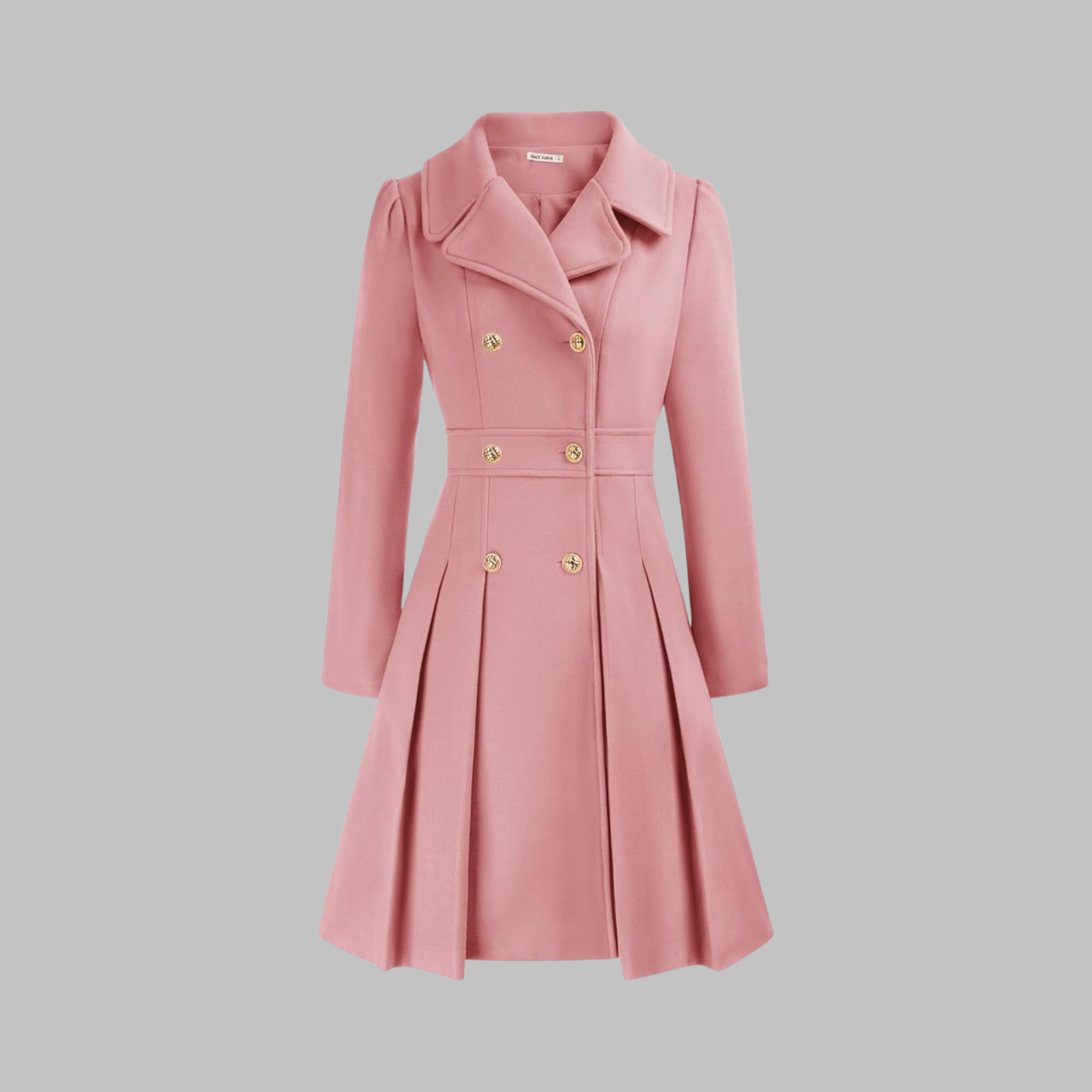 Dami - Elegant Double-Breasted Long-Sleeve Coat