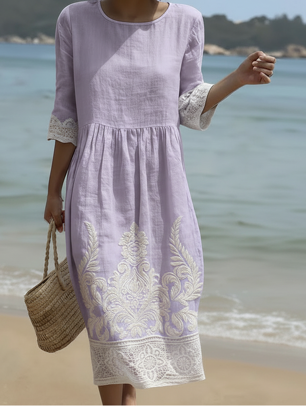Tiffany | Embroidered Floral Dress