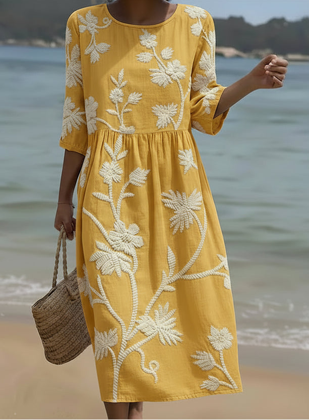 Lauren | Embroidered Floral Dress