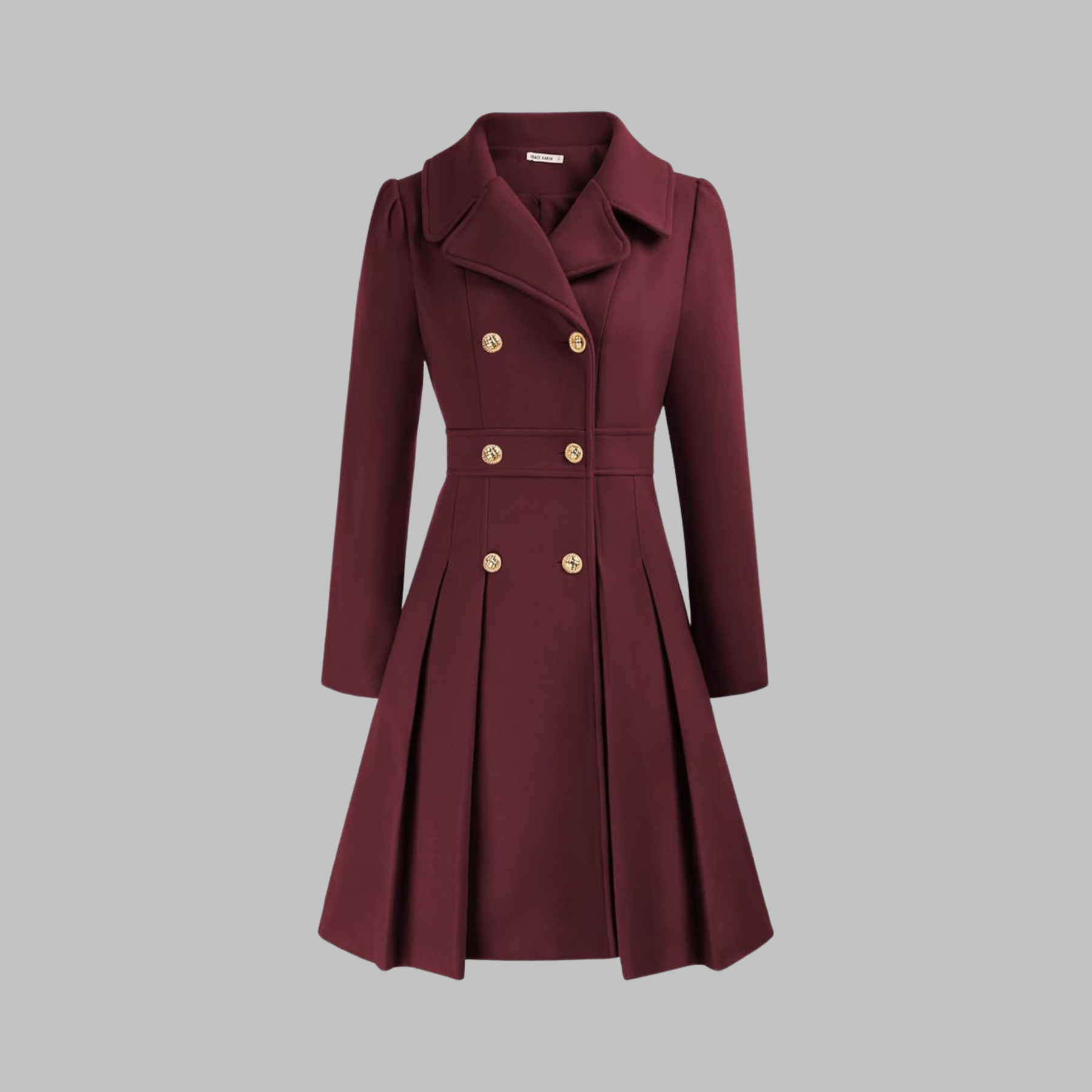 Dami - Elegant Double-Breasted Long-Sleeve Coat