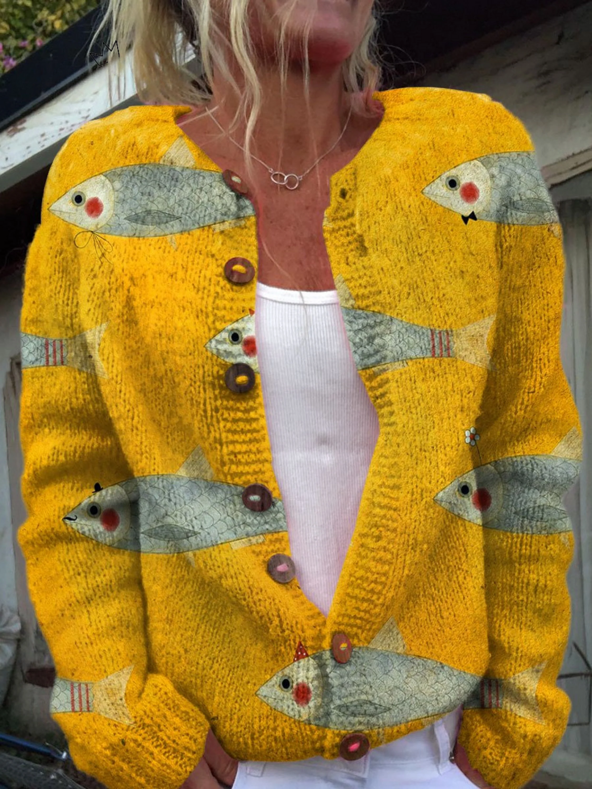 Anouk™ | Vintage Print Cardigan Sweater
