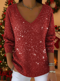 Zania - Festive V-neck Sweater for Celebrations