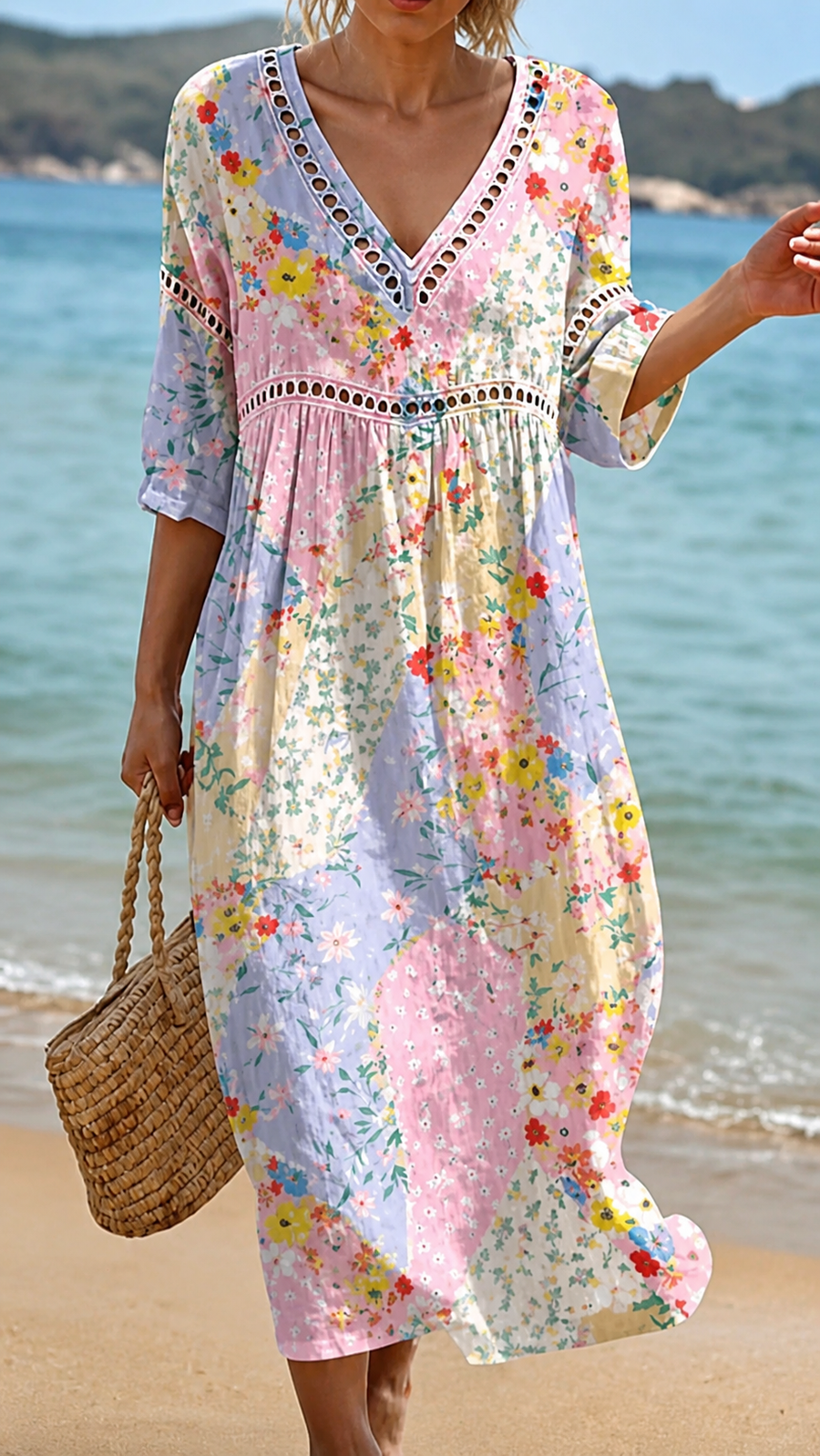 Soft Floral Beach Dress