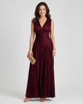 Lemar | Sleeveless Pleated V Neck Midi Dress