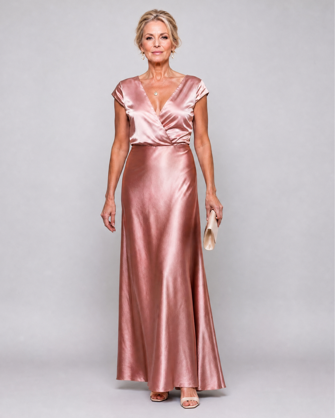 Samouse | Cap Sleeve Wrap Bodice Maxi Dress