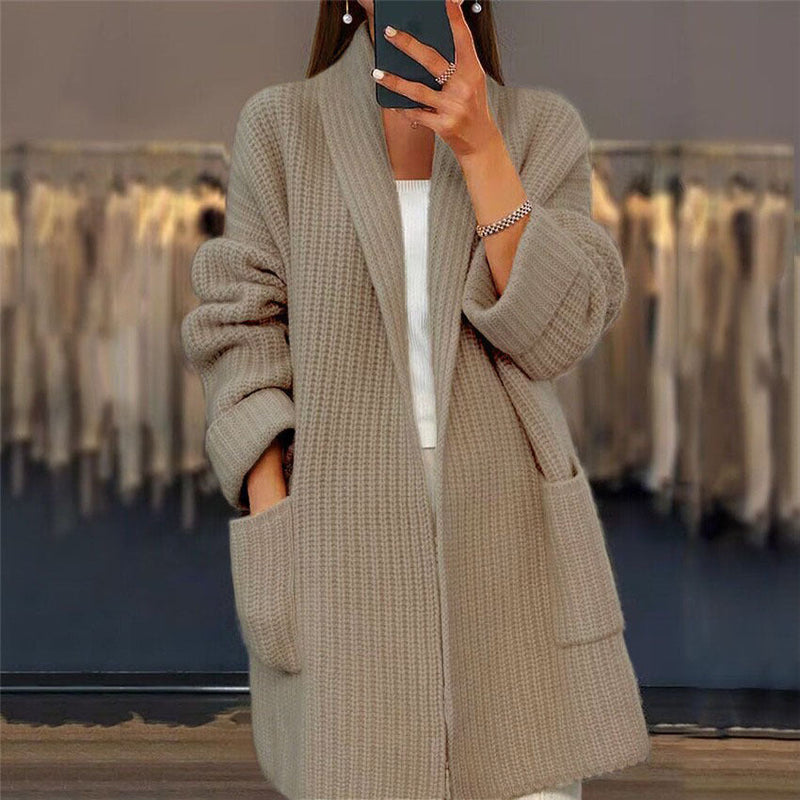 Kinsley | Women's Oversized Open-Front Knitted Cardigan