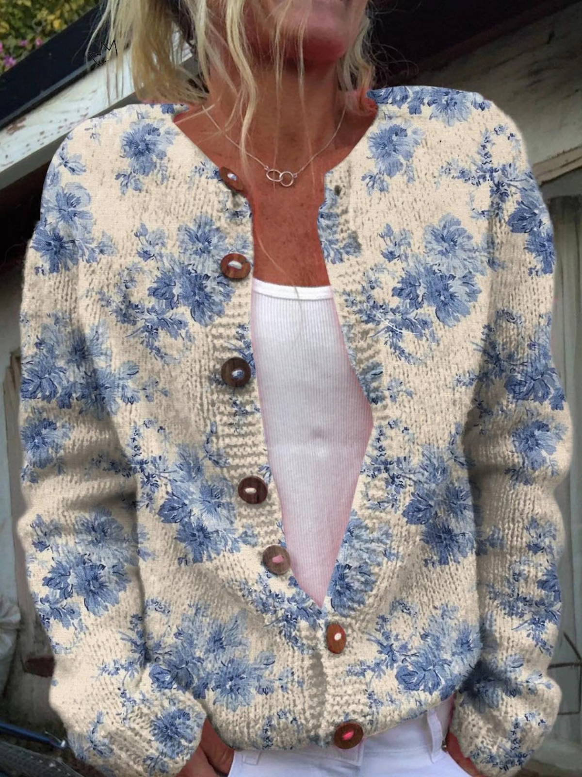 Daysie™ | Vintage Print Cardigan Sweater