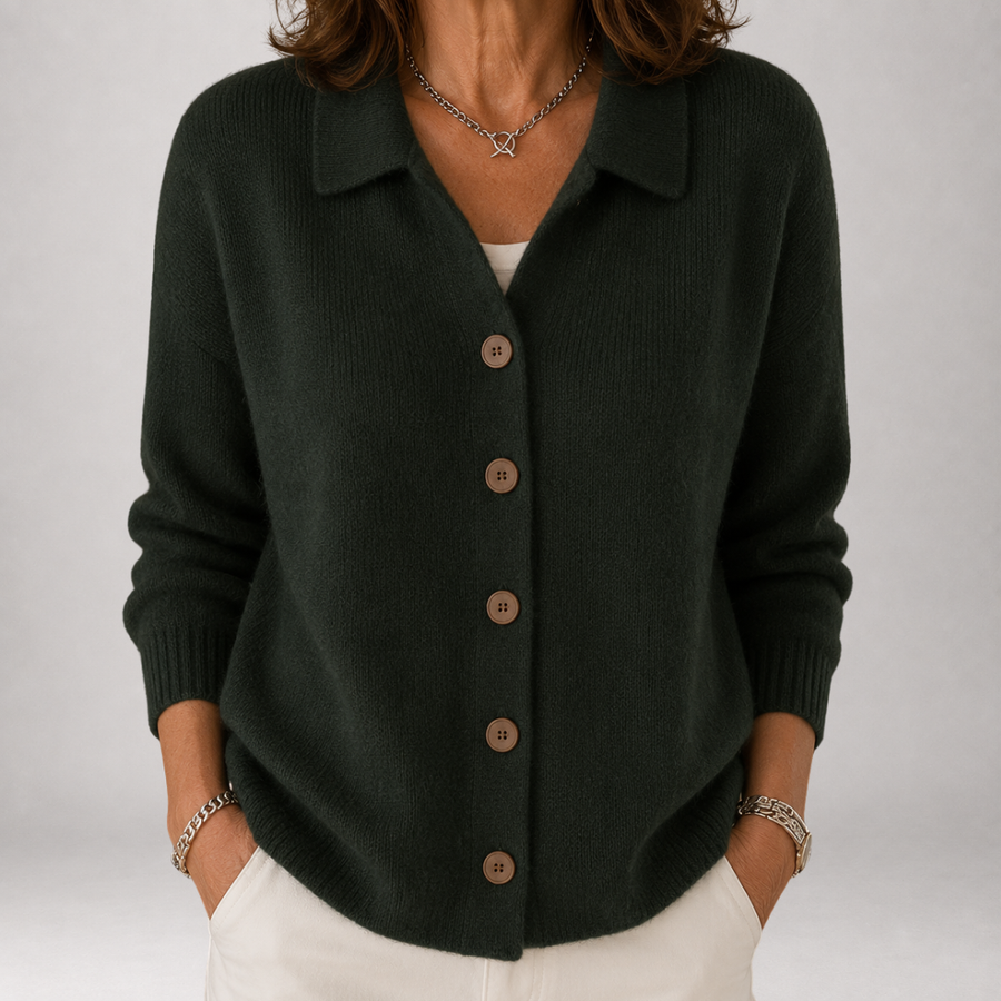Wrenley™ | Polo Collar Knit Cardigan
