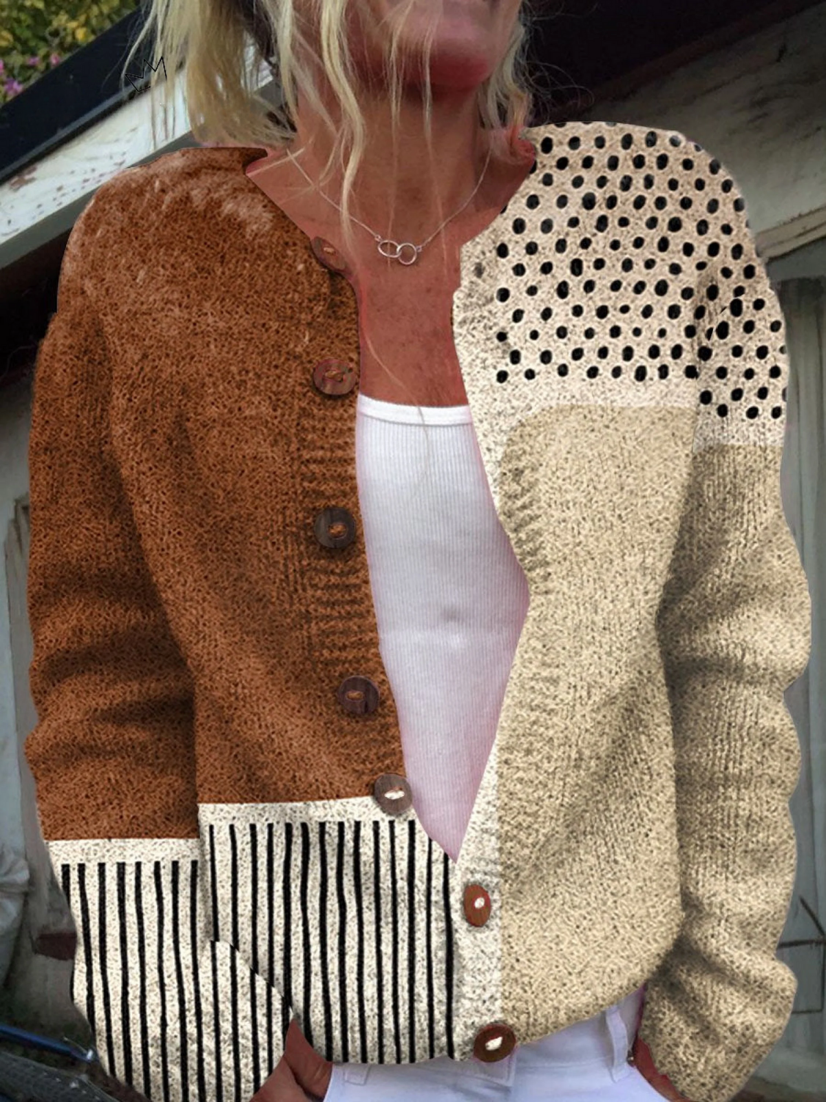 Eloise™ | Vintage Print Cardigan Sweater