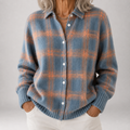 Sabine™ | Brushed Plaid Shirt Cardigan