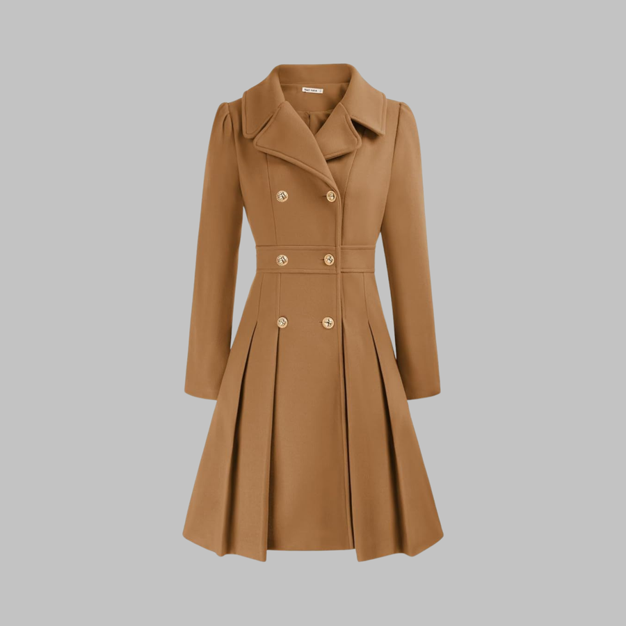 Dami - Elegant Double-Breasted Long-Sleeve Coat