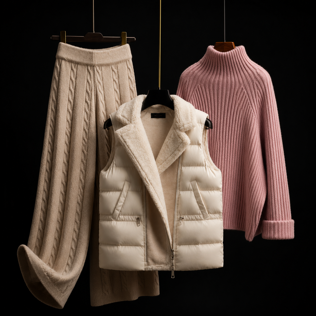 Cambridge Fur-Trim Lounge Set