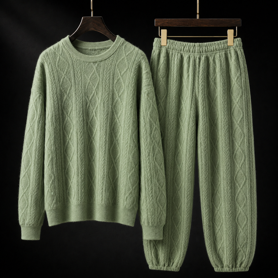 Claudette Cable-Knit Lounge Set