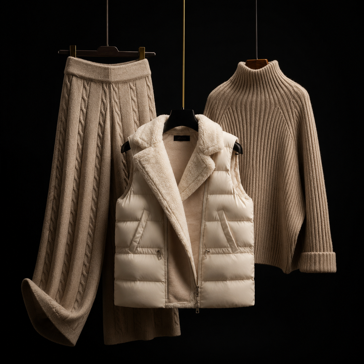 Cambridge Fur-Trim Lounge Set