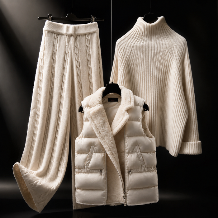 Cambridge Fur-Trim Lounge Set