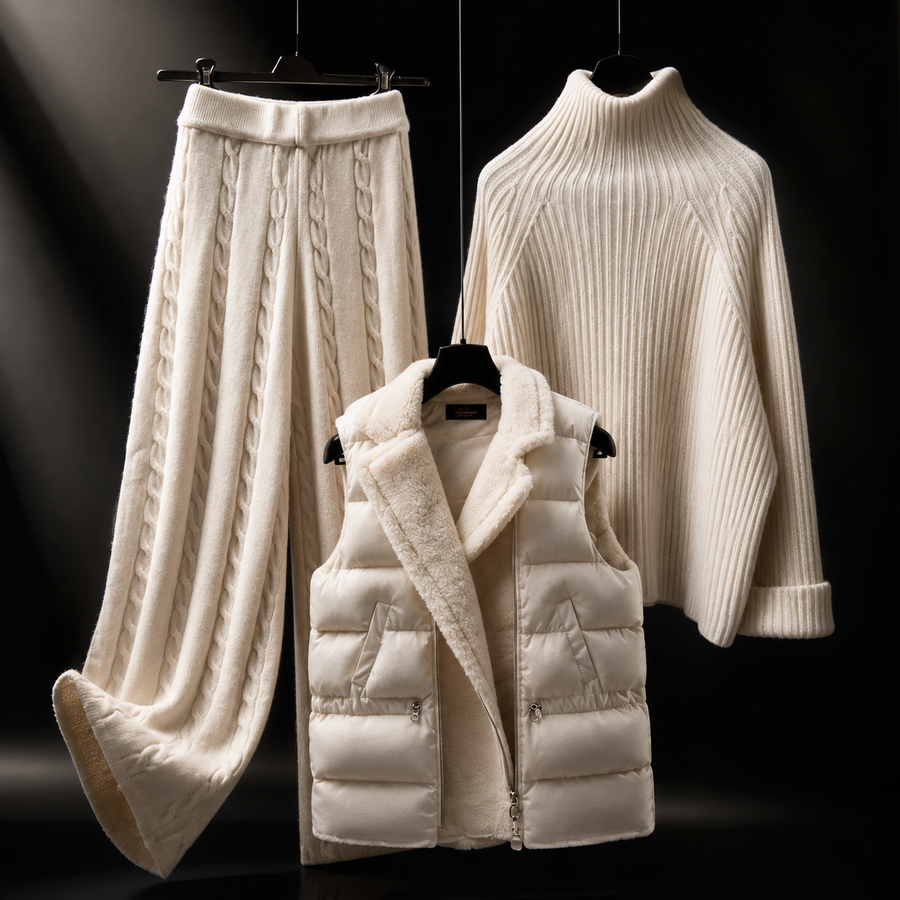Cambridge Fur-Trim Lounge Set