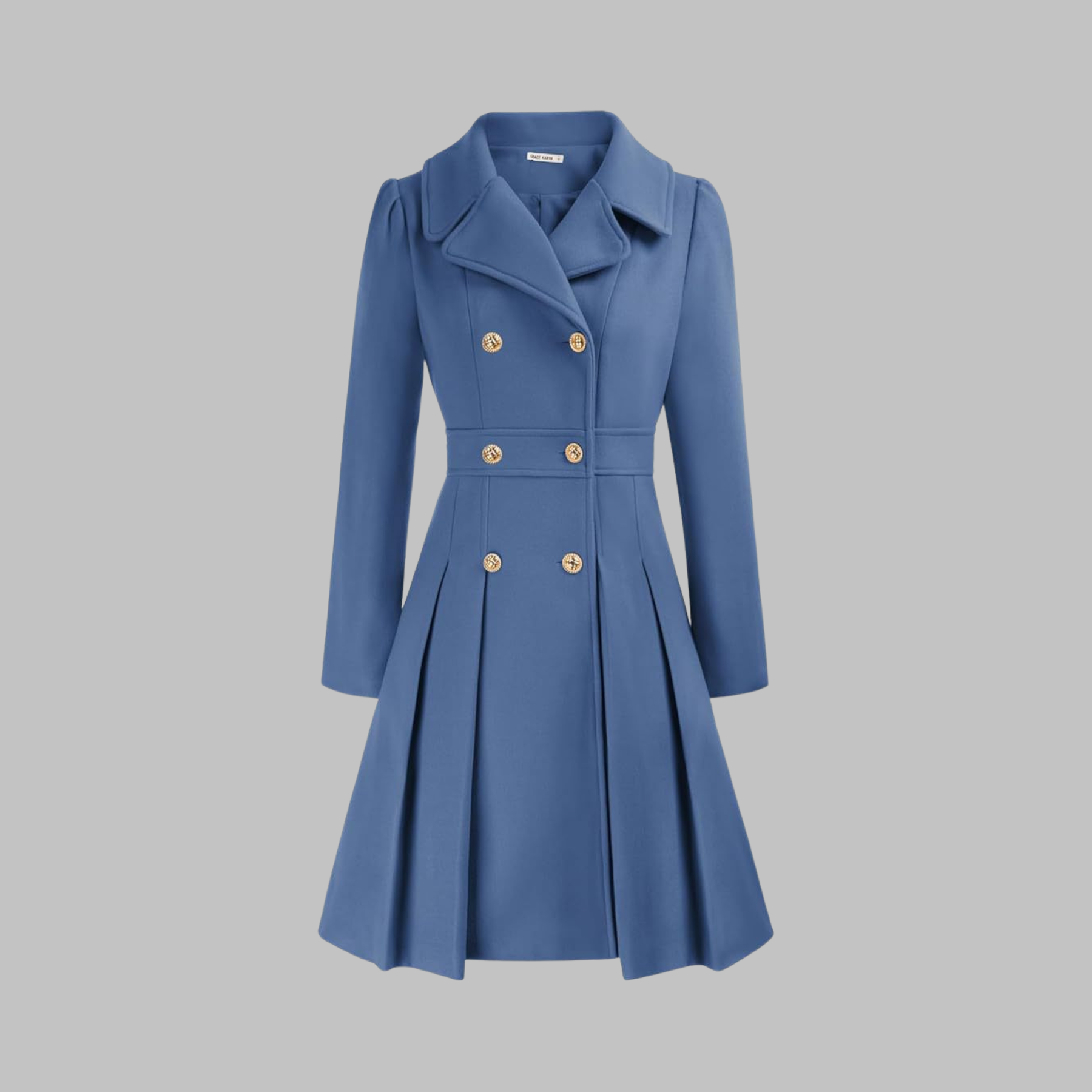 Dami - Elegant Double-Breasted Long-Sleeve Coat