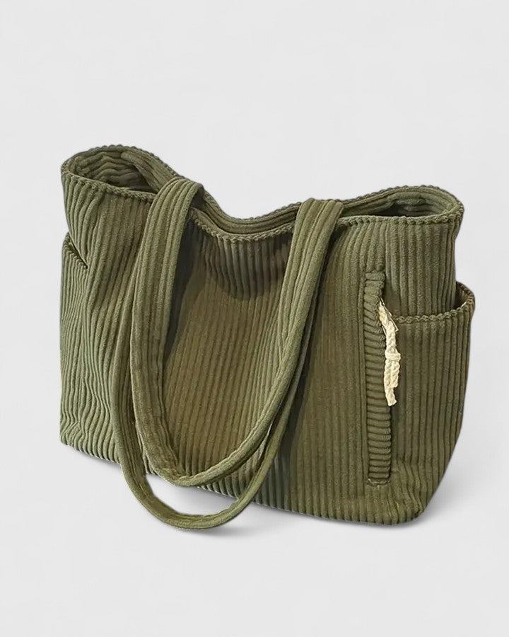 Liora | Luxurious Ribbed Tote Bag with Cord Detail