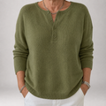 Faylinn™ | Button Henley Knit Sweater