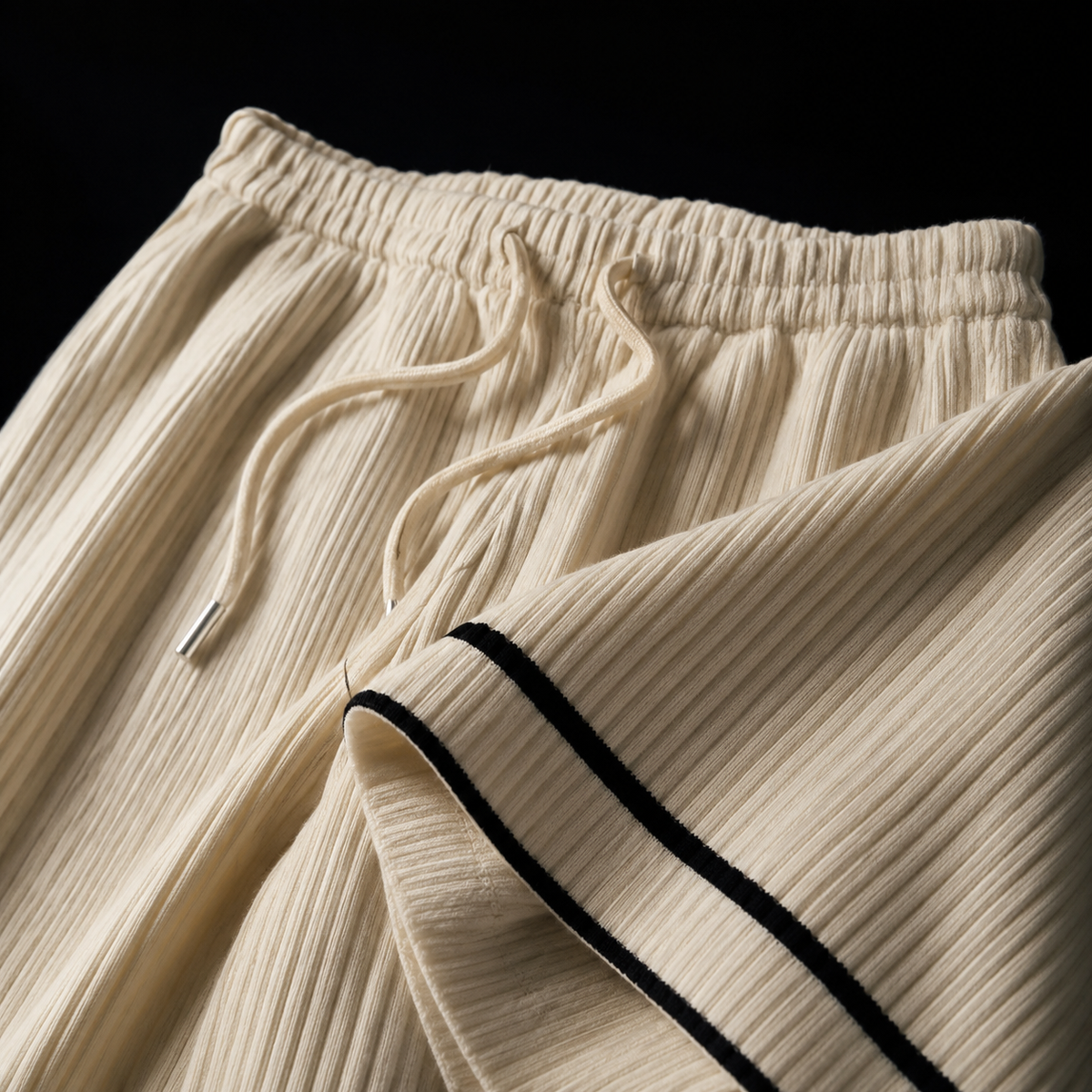 Harrington Ribbed Wide-Leg Lounge Set