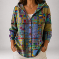 Halcyon™ | Painted Patchwork Hooded Cardigan