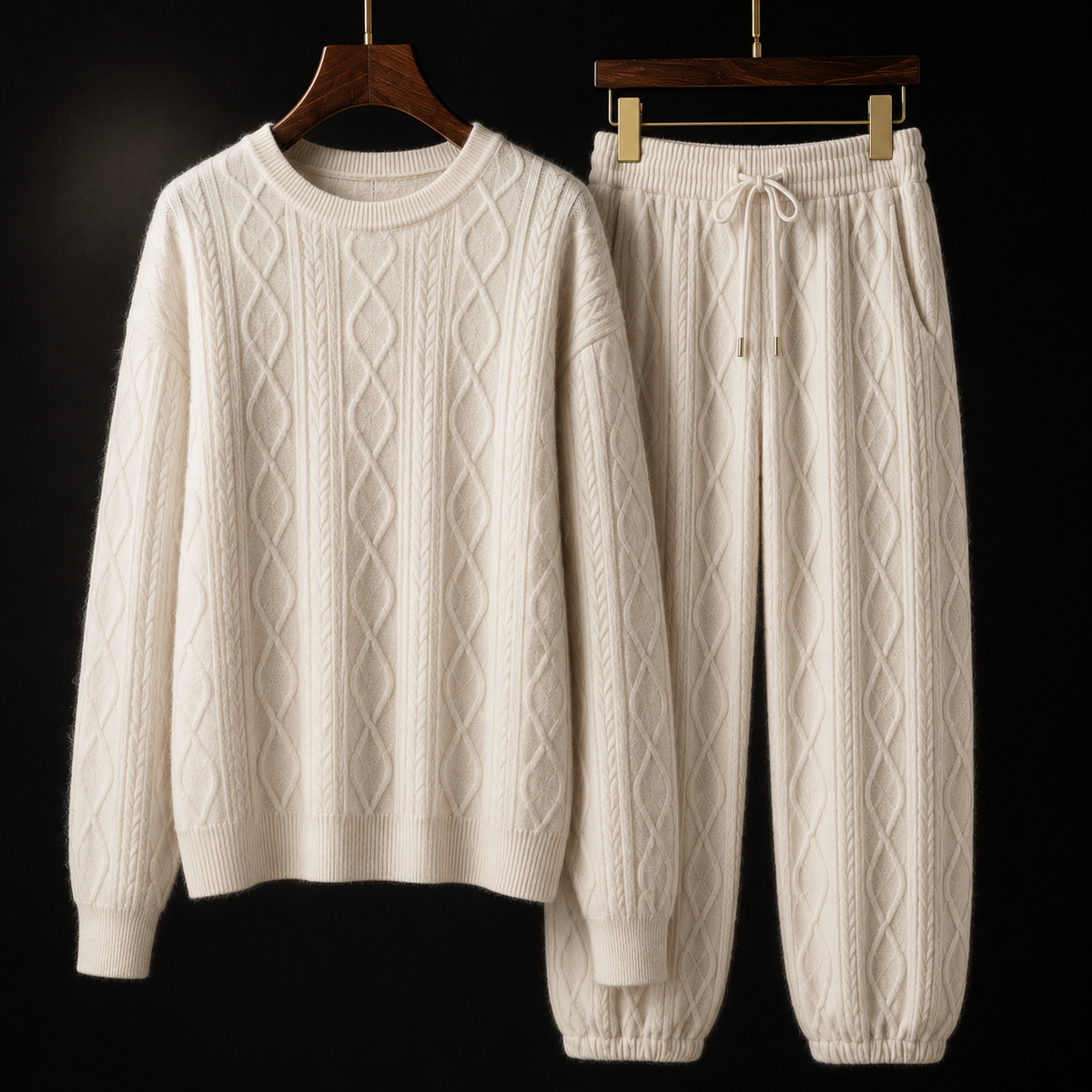 Claudette Cable-Knit Lounge Set