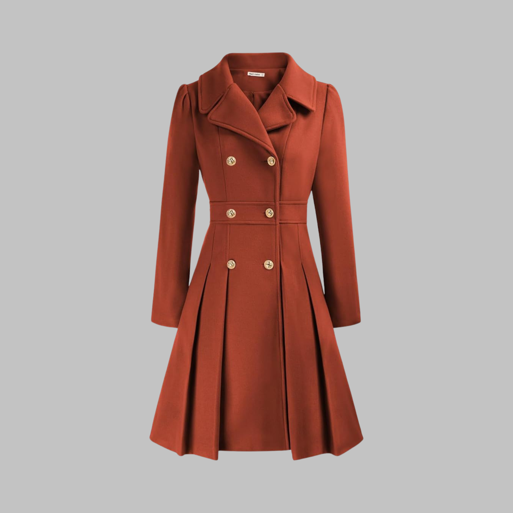 Dami - Elegant Double-Breasted Long-Sleeve Coat