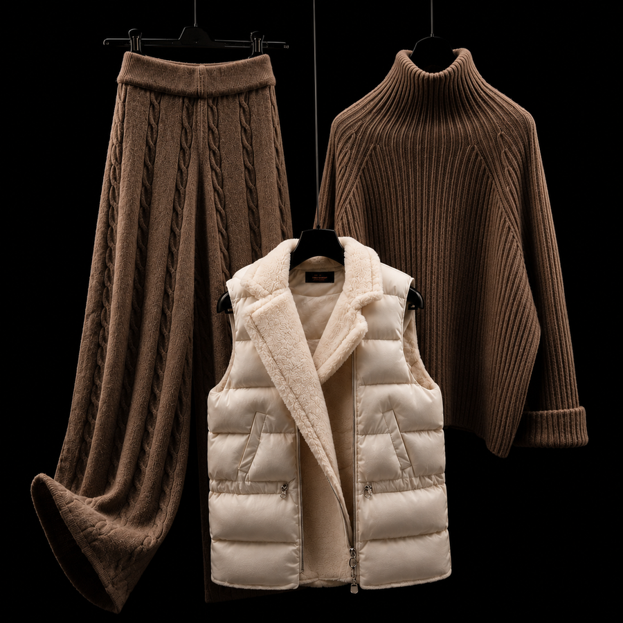 Cambridge Fur-Trim Lounge Set