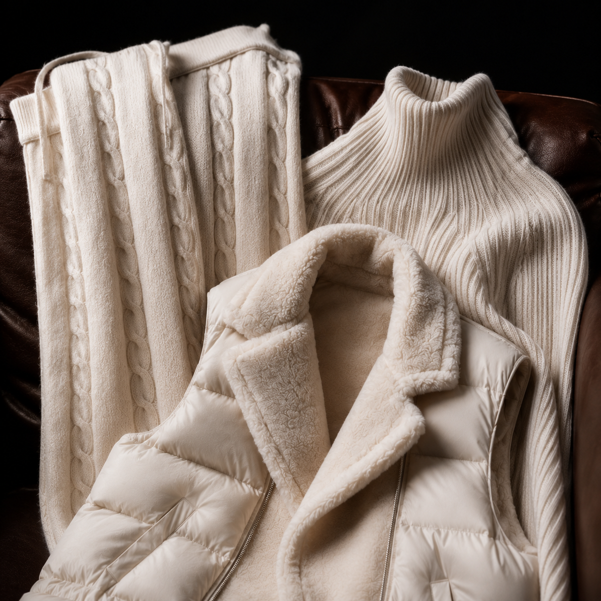 Cambridge Fur-Trim Lounge Set