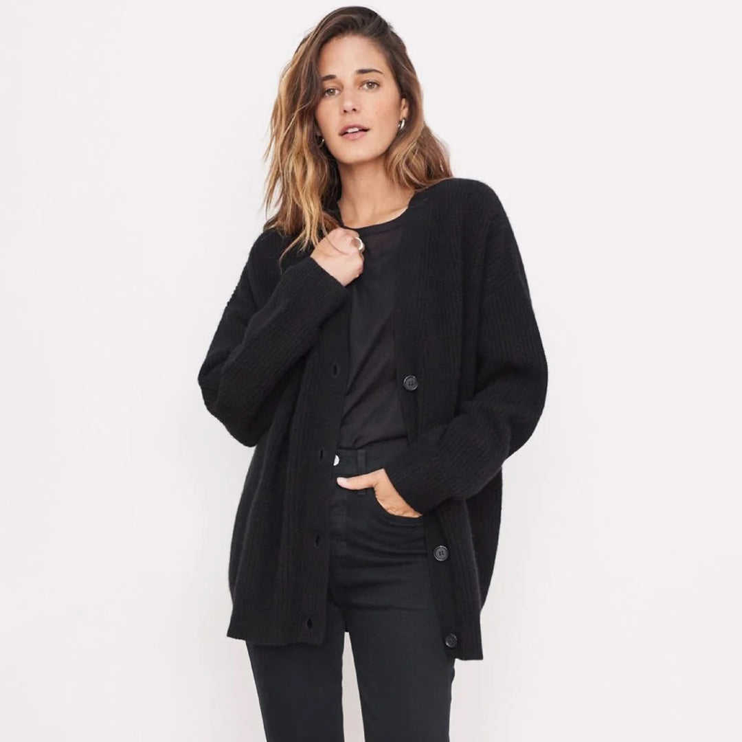 Violet | Women’s Elegant Ribbed Knit Cardigan