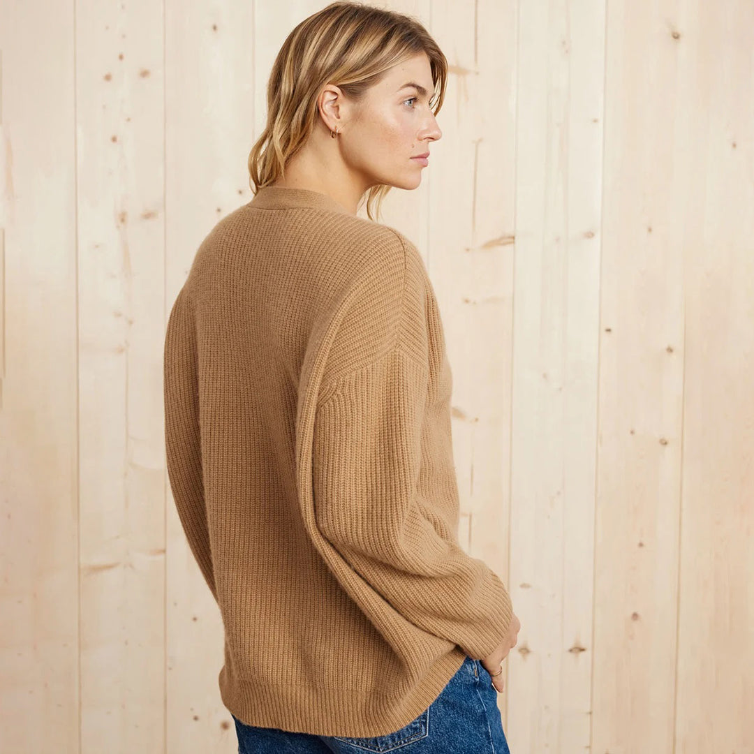 Violet | Women’s Elegant Ribbed Knit Cardigan