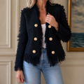 Langley | Textured Fringe Jacket