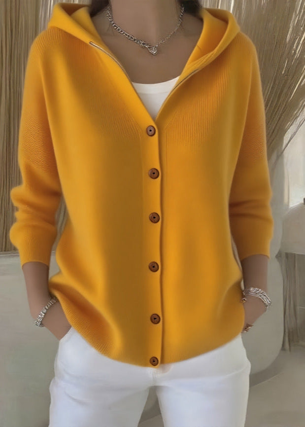 Josephine | Women's Elegant Hooded Buttoned Cardigan