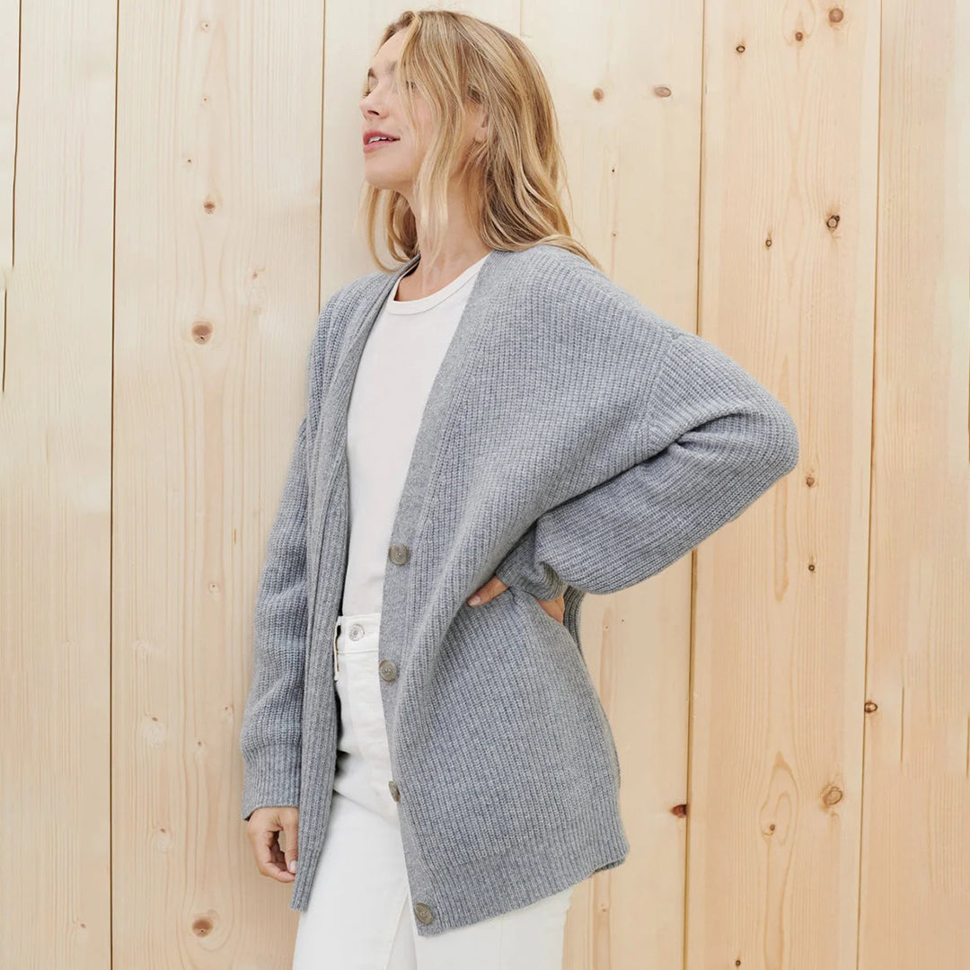 Violet | Women’s Elegant Ribbed Knit Cardigan