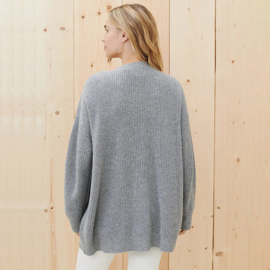 Violet | Women’s Elegant Ribbed Knit Cardigan