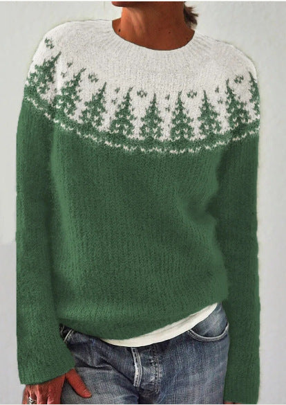 Renata Geometric Pattern Pullover Sweater