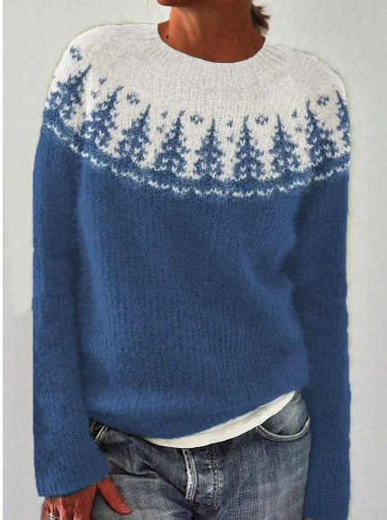 Renata Geometric Pattern Pullover Sweater