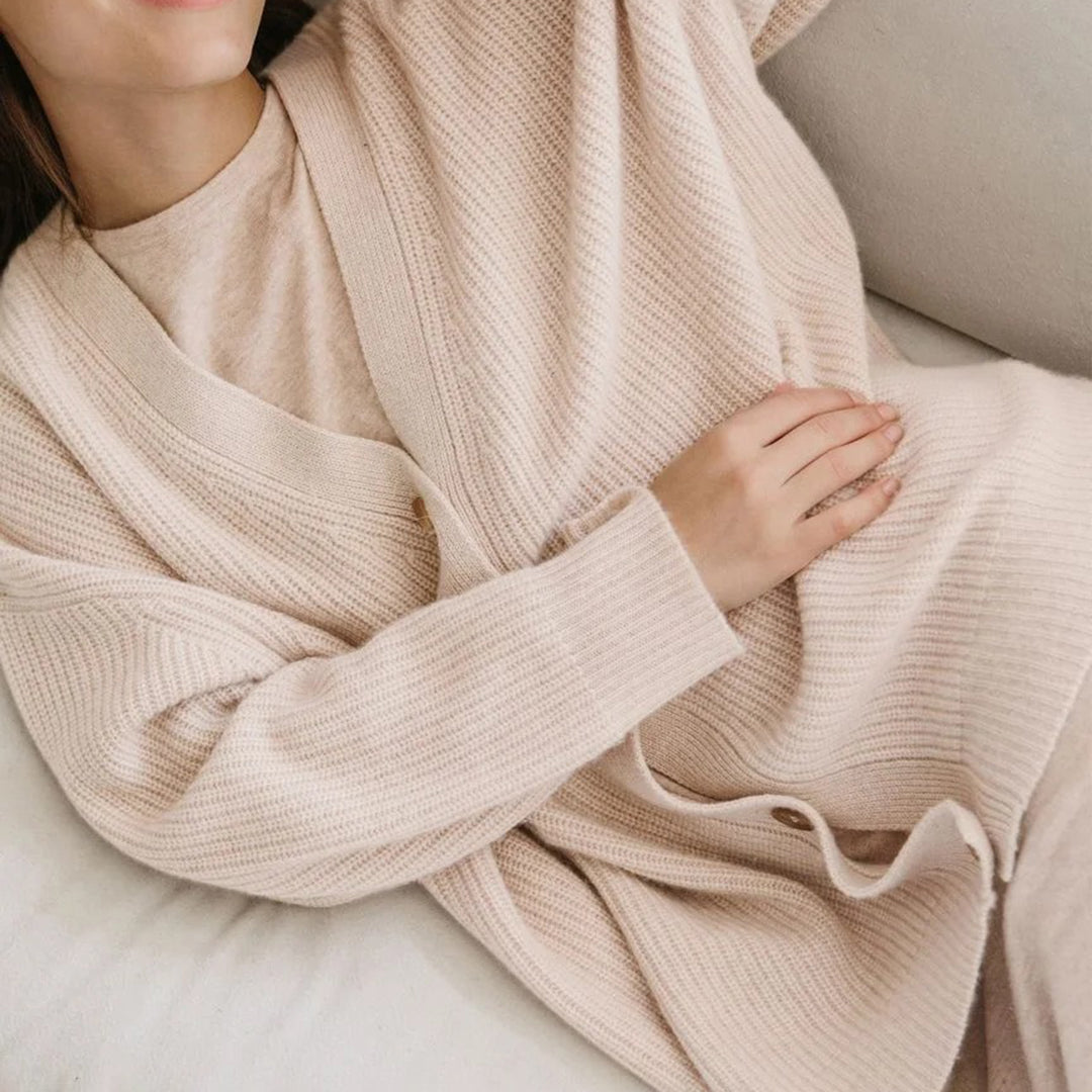 Violet | Women’s Elegant Ribbed Knit Cardigan