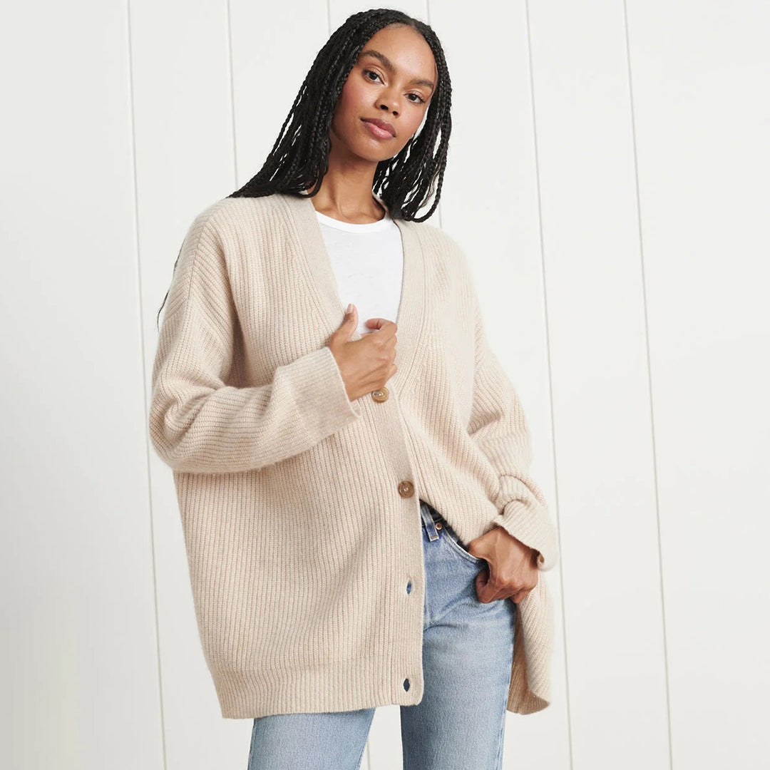 Violet | Women’s Elegant Ribbed Knit Cardigan