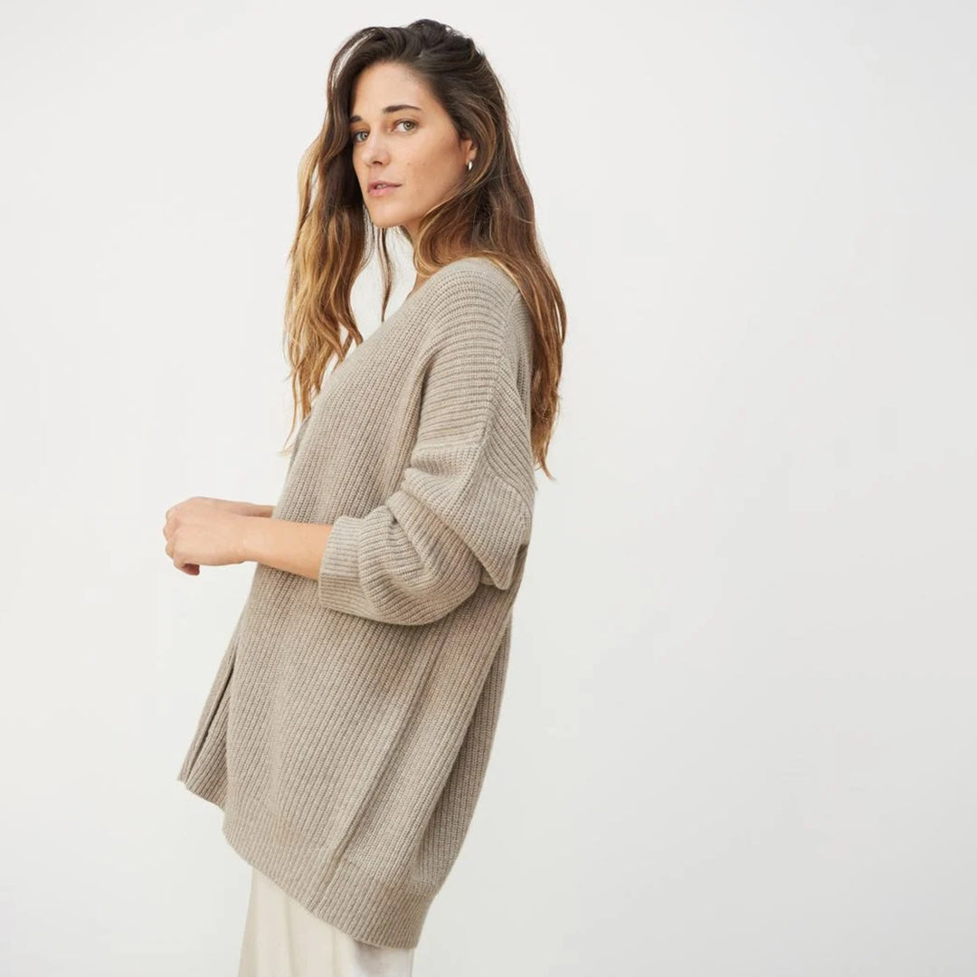 Violet | Women’s Elegant Ribbed Knit Cardigan