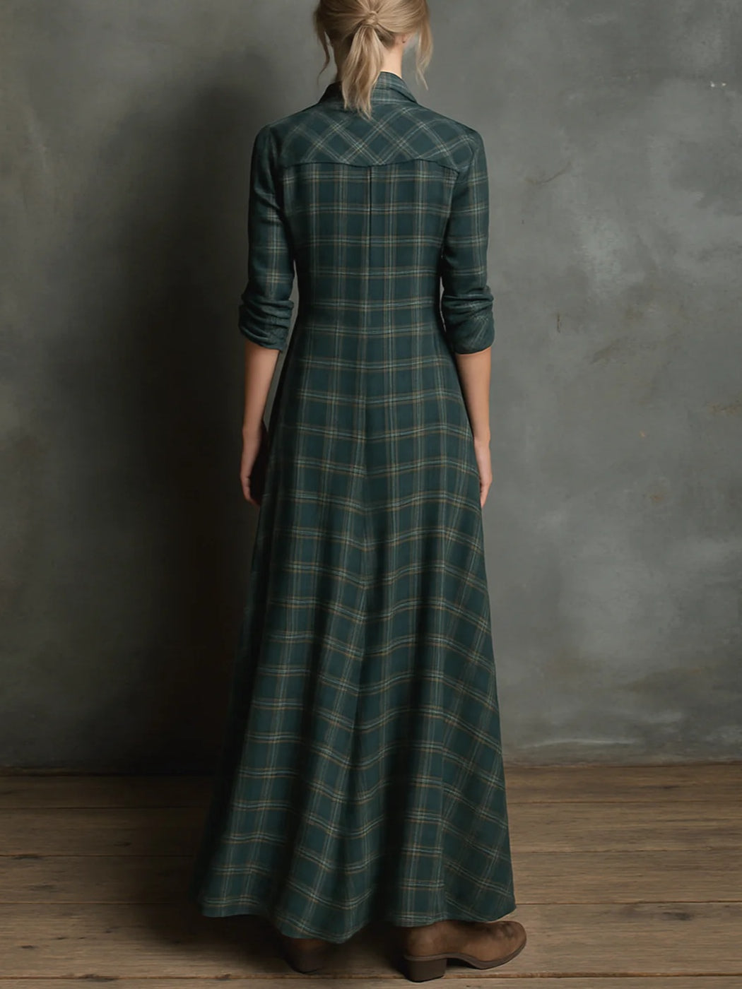 Valentina | Long Plaid Dress