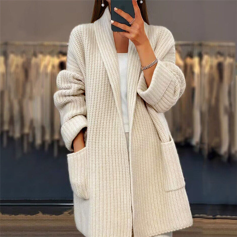 Kinsley | Women's Oversized Open-Front Knitted Cardigan