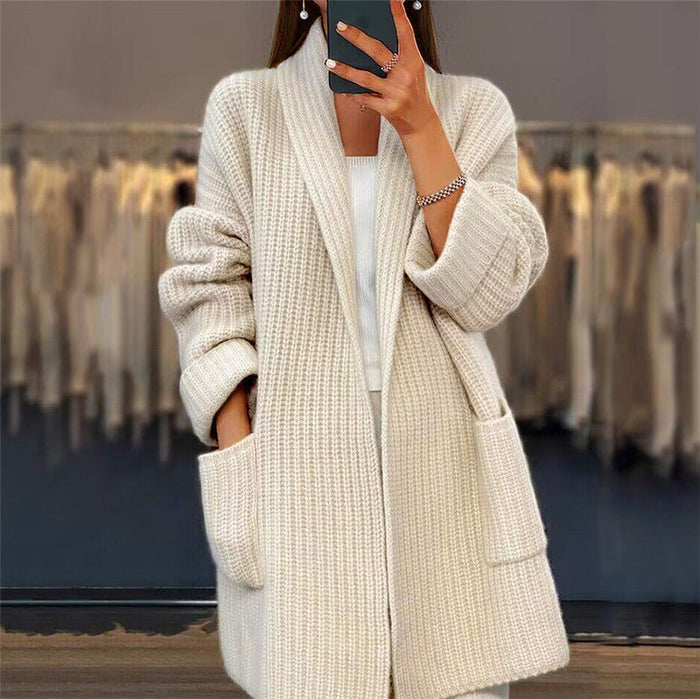 Kinsley | Women's Oversized Open-Front Knitted Cardigan