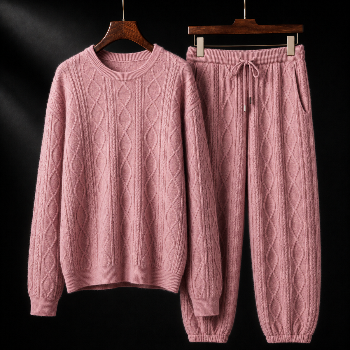 Claudette Cable-Knit Lounge Set