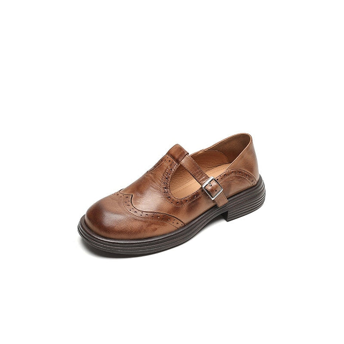 Mattea | Elegant Leather Mary Jane Shoes
