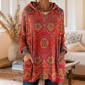 Alice | Boho Medallion Print Hooded Tunic